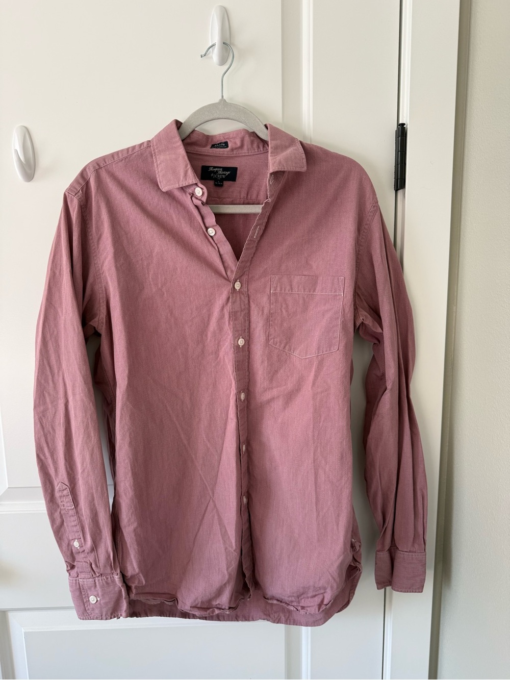 J crew button up shirt in red
